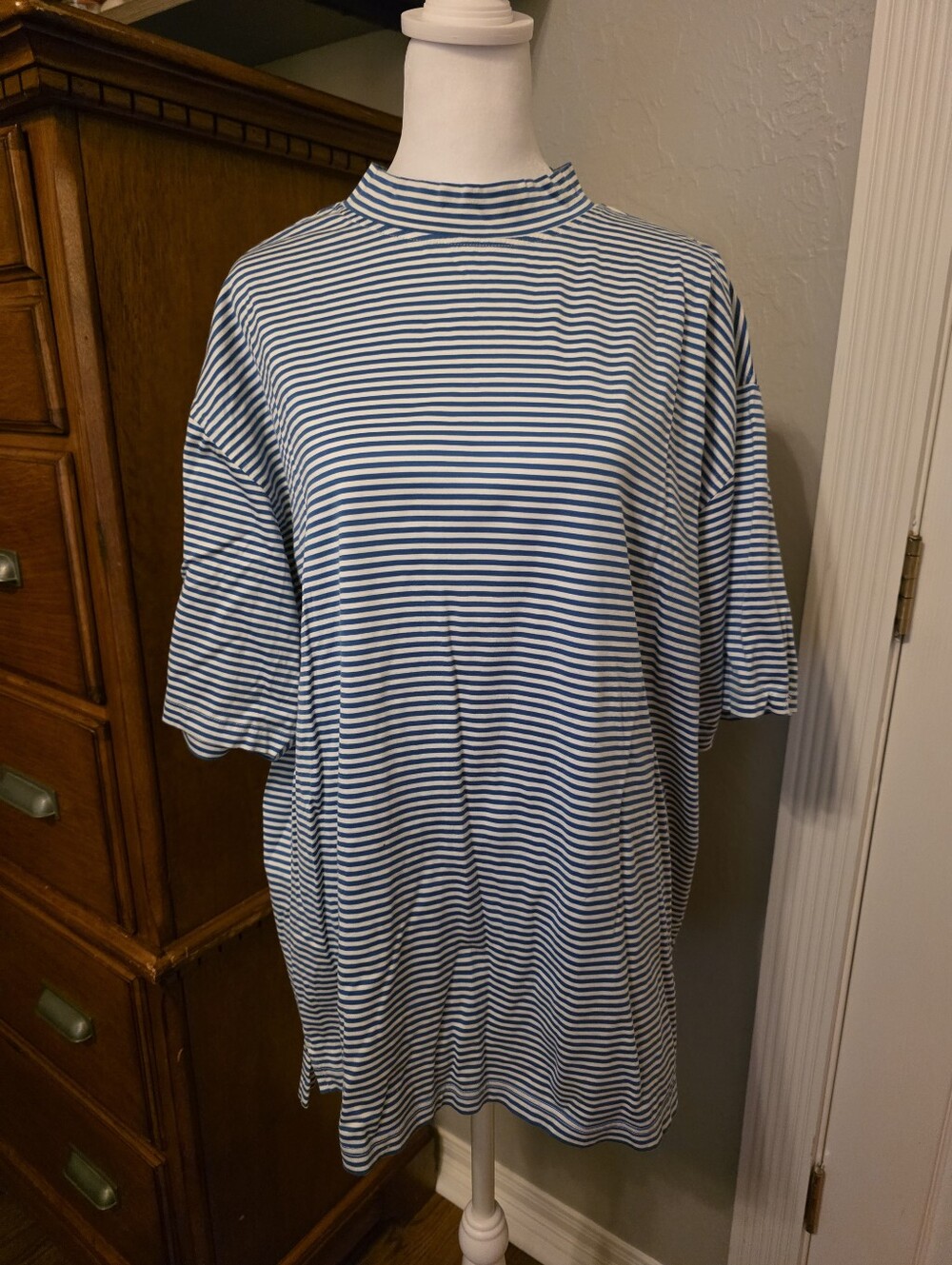 McKenzie Pointe Pullover Mock Neck Tshirt, Mens  XL